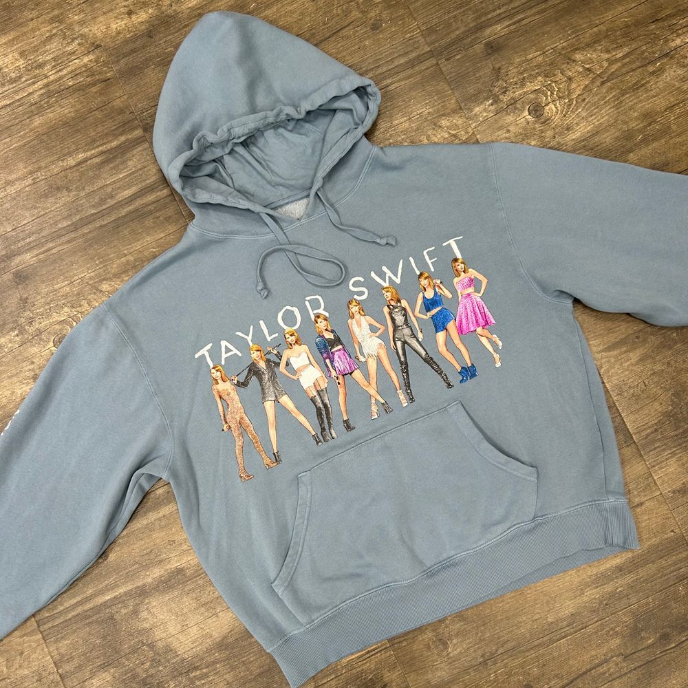 Taylor Swift 1989 Taylor's Version Eras Hoodie Sweatshirt Size Medium Blue (25)